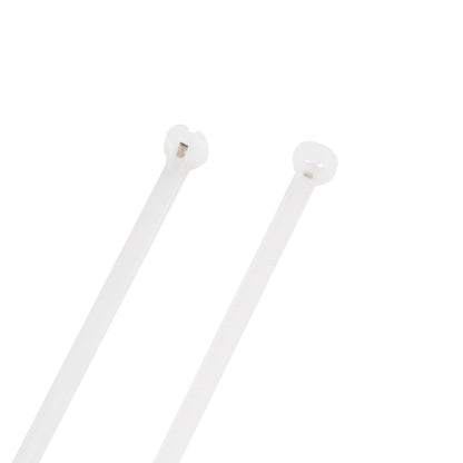 7.9-inch Natural Steel Tooth Zip Tie, 18-lb Tensile Strength, UL 21 Listed, 100-Pack