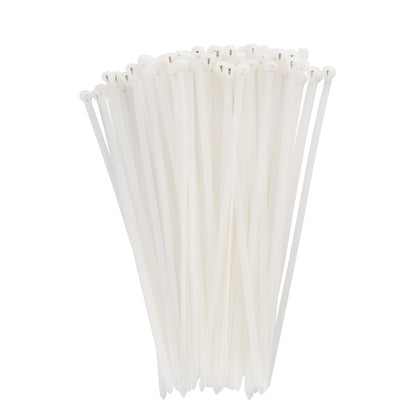 7.9-inch Natural Steel Tooth Zip Tie, 50-lb Tensile Strength, UL 21S Listed, 100-Pack