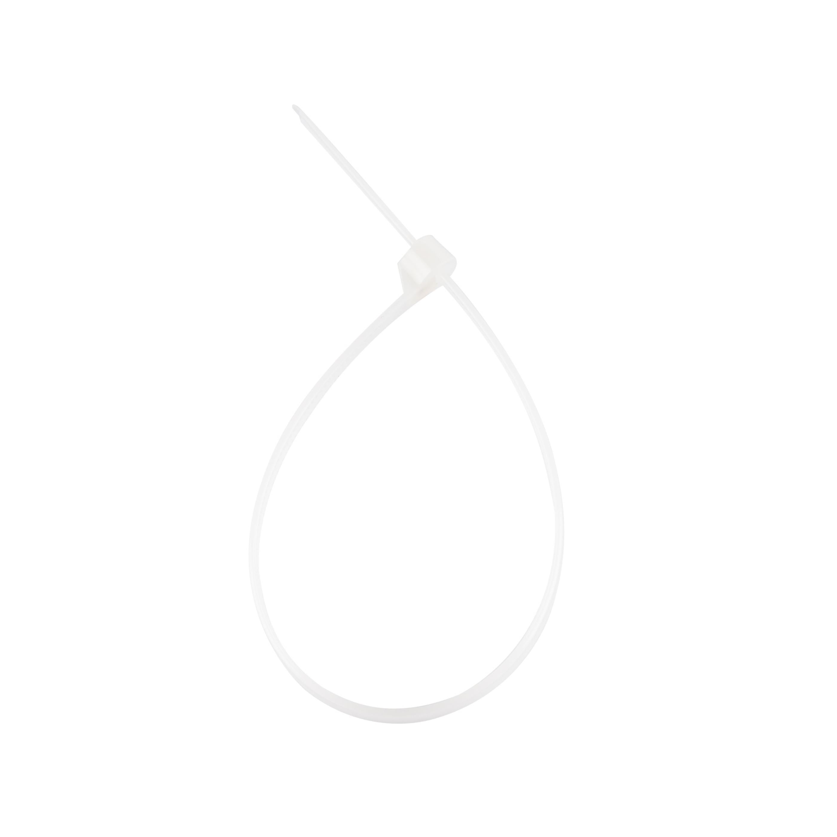 7.9-inch Natural Steel Tooth Zip Tie, 50-lb Tensile Strength, UL 21S Listed, 100-Pack