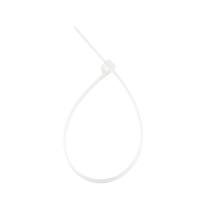 7.9-inch Natural Steel Tooth Zip Tie, 50-lb Tensile Strength, UL 21S Listed, 100-Pack