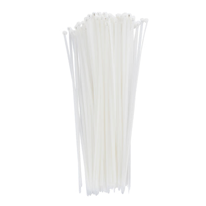 11.8-inch Natural Steel Tooth Zip Tie, 50-lb Tensile Strength, UL 21S Listed, 100-Pack