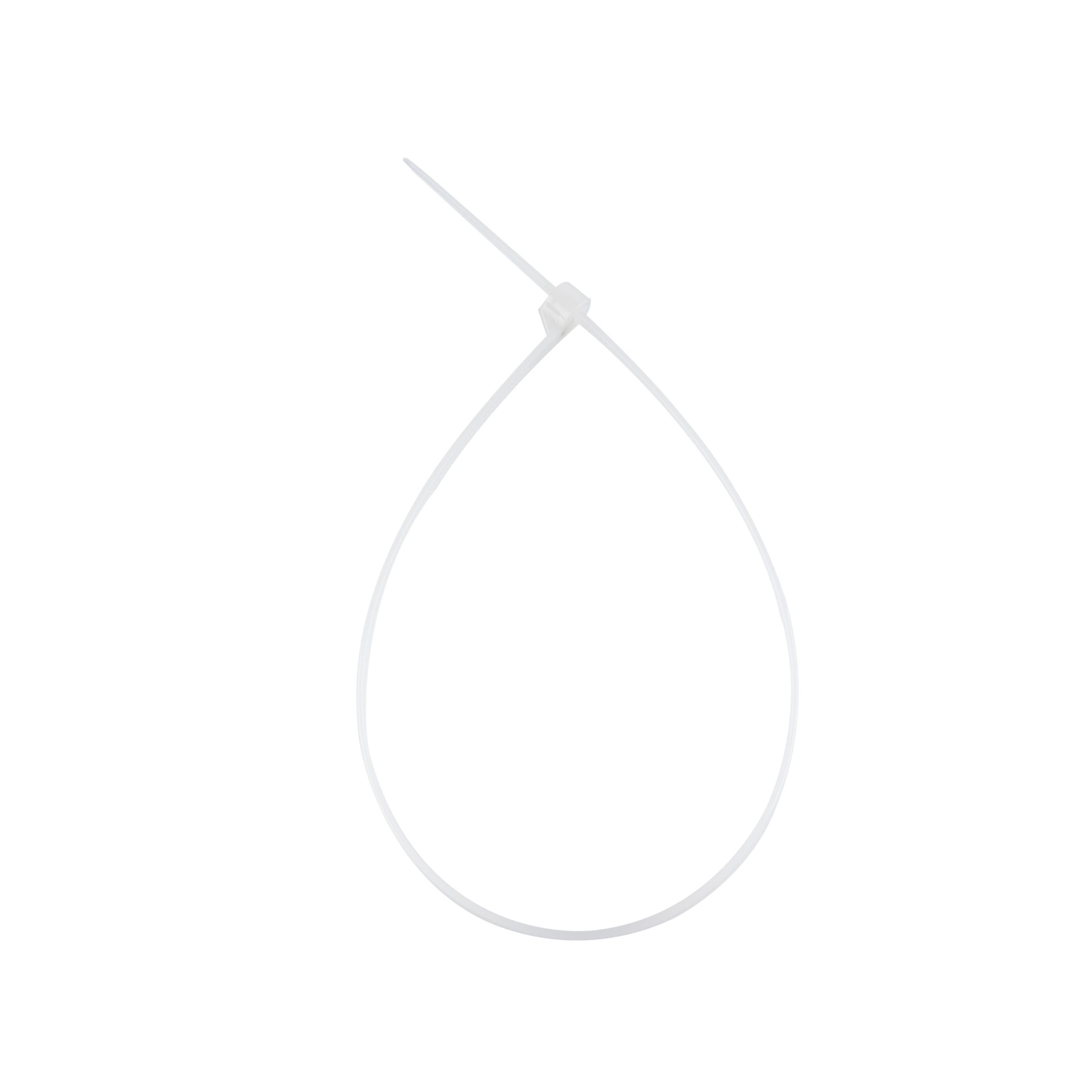 11.8-inch Natural Steel Tooth Zip Tie, 50-lb Tensile Strength, UL 21S Listed, 100-Pack