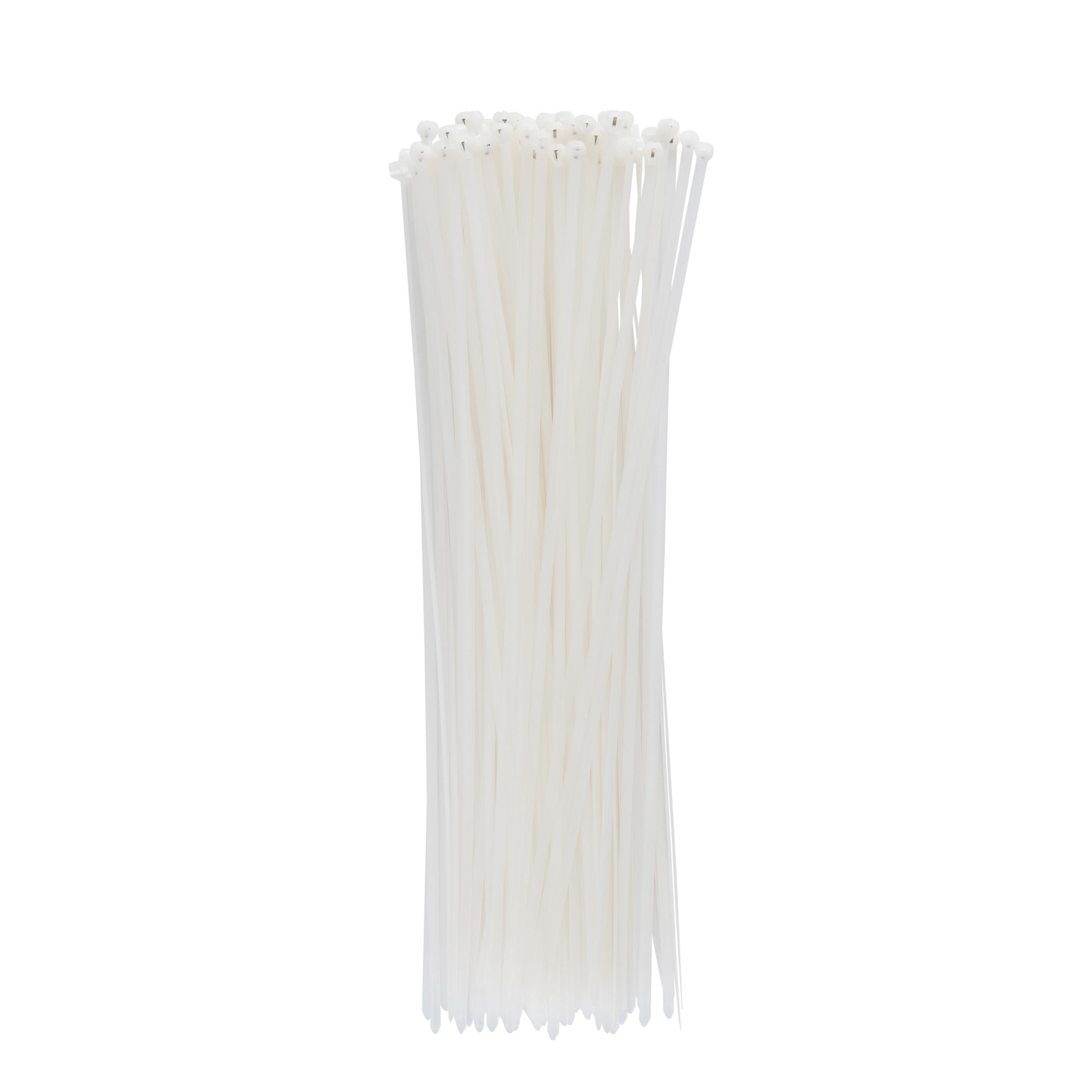 14.6-inch Natural Steel Tooth Zip Tie, 50-lb Tensile Strength, UL 21S Listed, 100-Pack
