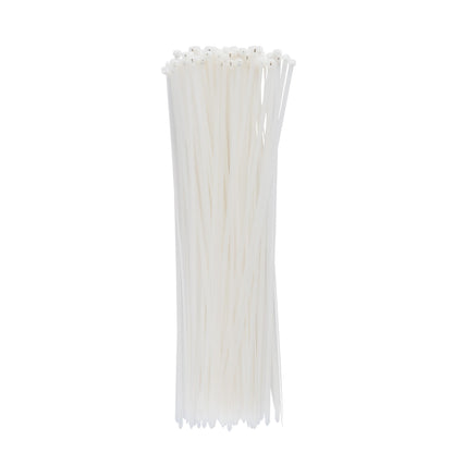 14.6-inch Natural Steel Tooth Zip Tie, 50-lb Tensile Strength, UL 21S Listed, 100-Pack