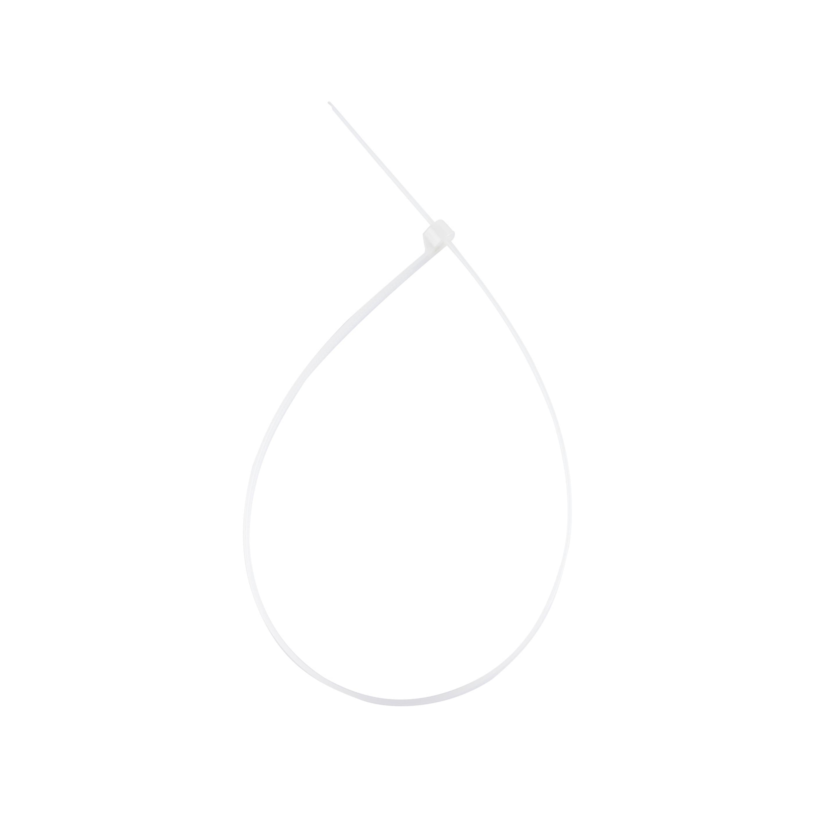 14.6-inch Natural Steel Tooth Zip Tie, 50-lb Tensile Strength, UL 21S Listed, 100-Pack