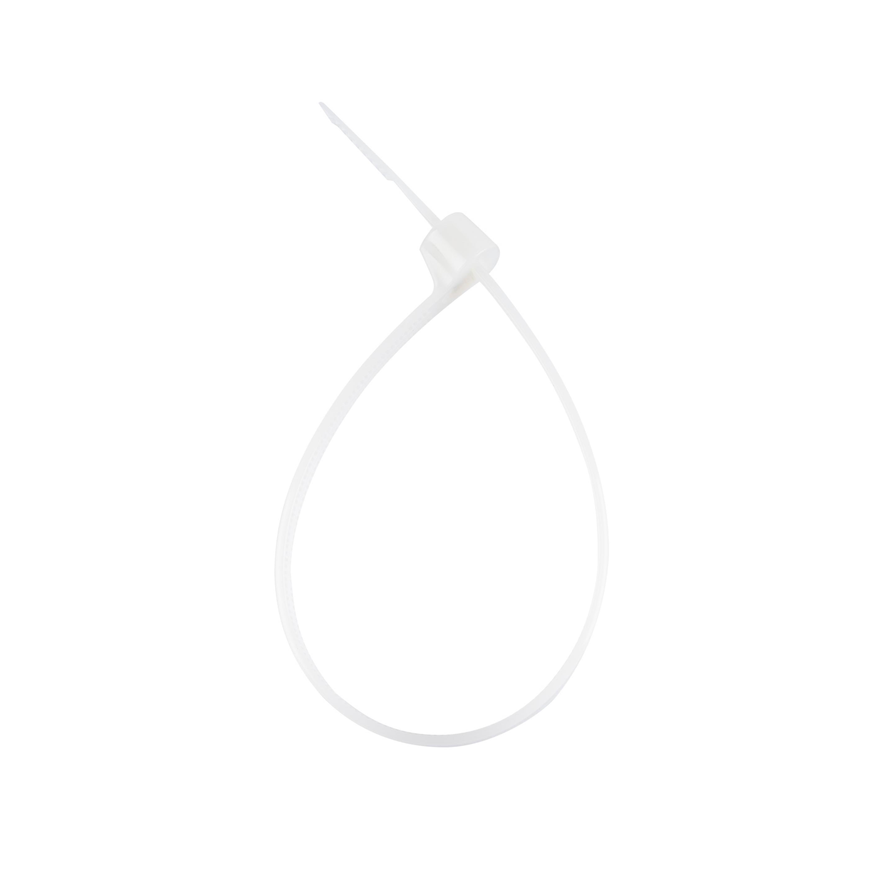 8.6-inch Natural Steel Tooth Zip Tie, 120-lb Tensile Strength, UL 21S Listed, 100-Pack