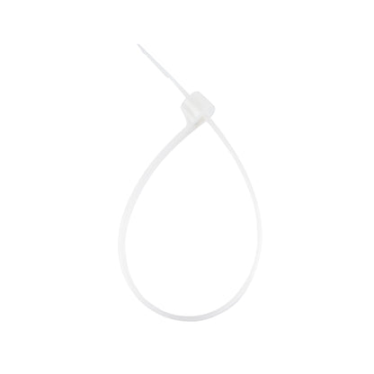 8.6-inch Natural Steel Tooth Zip Tie, 120-lb Tensile Strength, UL 21S Listed, 100-Pack