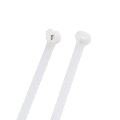8.6-inch Natural Steel Tooth Zip Tie, 120-lb Tensile Strength, UL 21S Listed, 100-Pack