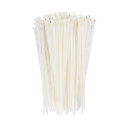 11.8-inch Natural Steel Tooth Zip Tie, 120-lb Tensile Strength, UL 21S Listed, 100-Pack
