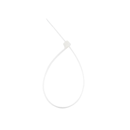 11.8-inch Natural Steel Tooth Zip Tie, 120-lb Tensile Strength, UL 21S Listed, 100-Pack
