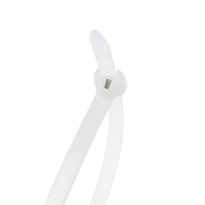 14.6-inch Natural Steel Tooth Zip Tie, 120-lb Tensile Strength, UL 21S Listed, 100-Pack