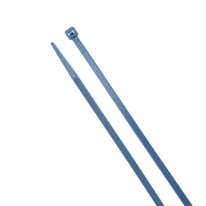 7.9-inch FDA Approved Metal Detectable Blue Zip Ties, 50-lb Tensile Strength, 100-Pack