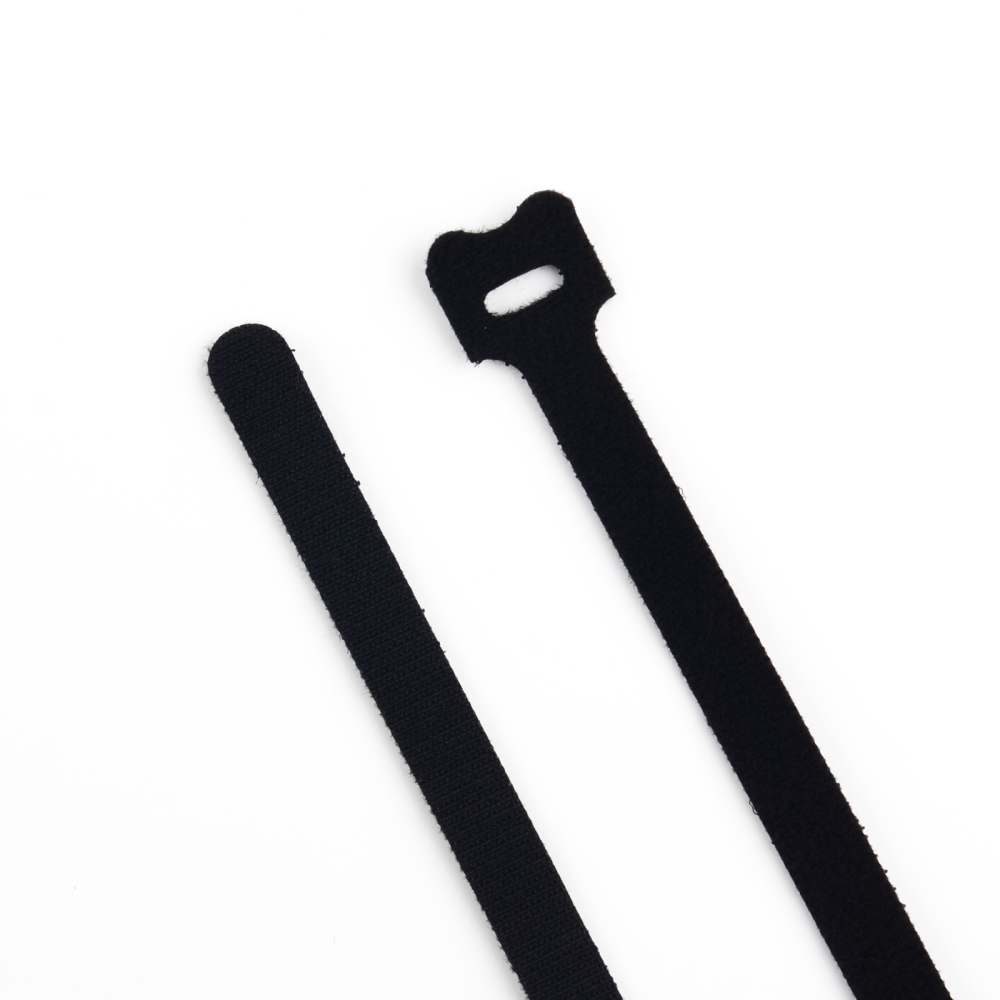 8-inch Black Hook and Loop, 5.6-lb Tensile Strength, 100-Pack