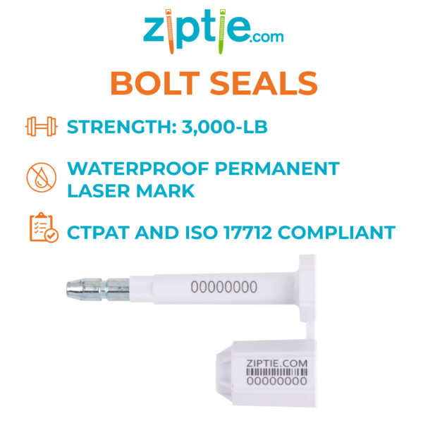 ziptie.com bolt seals white