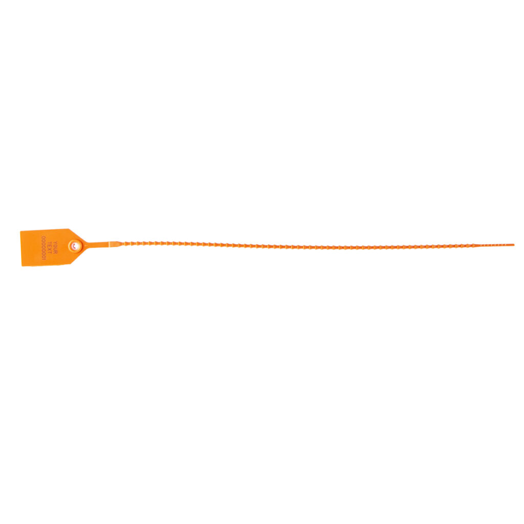 15 Inch Orange Pull-Tight Security Seal single